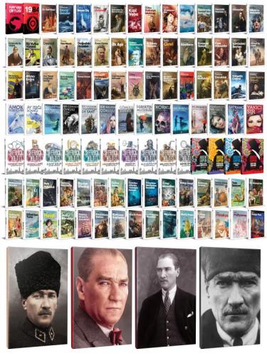 103 Dünya Klasiği ve Atatürk Temalı 64 Sayfa Çizgili Defter Seti -1