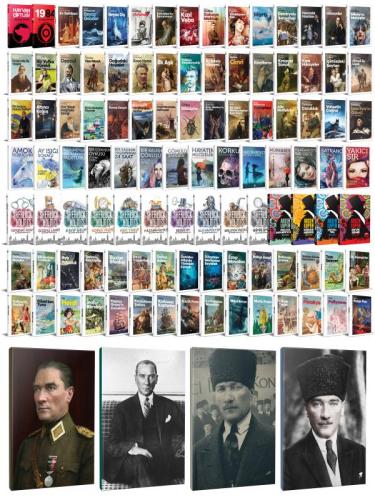 103 Dünya Klasiği ve Atatürk Temalı 64 Sayfa Çizgili Defter Seti -2