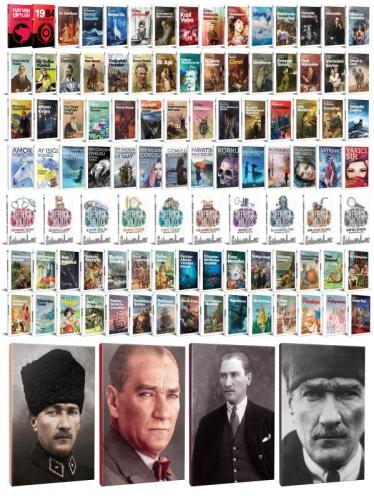 108 Dünya Klasiği ve Atatürk Temalı 64 Sayfa Çizgili Defter Seti -1