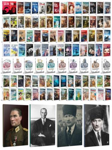 108 Dünya Klasiği ve Atatürk Temalı 64 Sayfa Çizgili Defter Seti -2