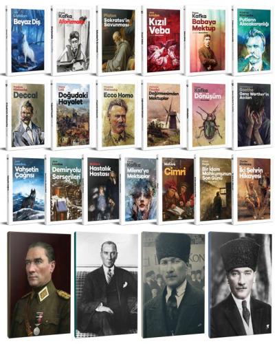 19 Dünya Klasiği ve Atatürk Temalı 64 Sayfa Çizgili Defter Seti -2