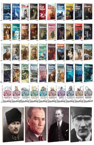 50 Dünya Klasiği ve Atatürk Temalı 64 Sayfa Çizgili Defter Seti -1
