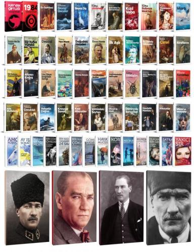 58 Dünya Klasiği ve Atatürk Temalı 64 Sayfa Çizgili Defter Seti -1
