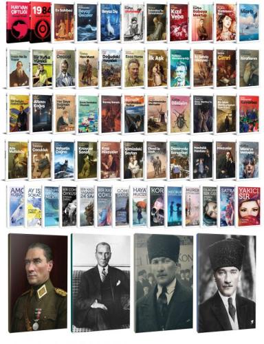 58 Dünya Klasiği ve Atatürk Temalı 64 Sayfa Çizgili Defter Seti -2