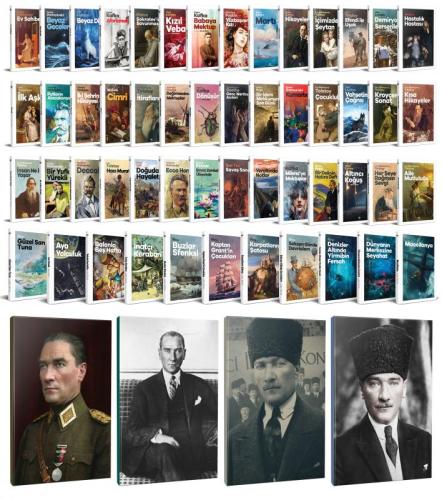 63 Dünya Klasiği ve Atatürk Temalı 64 Sayfa Çizgili Defter Seti -2
