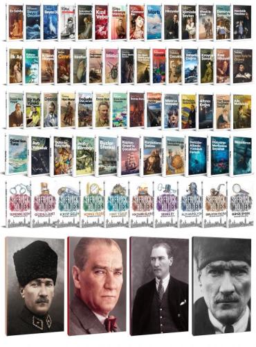 64 Dünya Klasiği ve Atatürk Temalı 64 Sayfa Çizgili Defter Seti -1