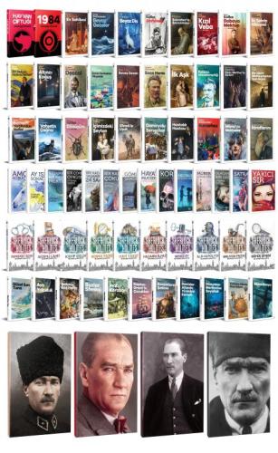 65 Dünya Klasiği ve Atatürk Temalı 64 Sayfa Çizgili Defter Seti -1