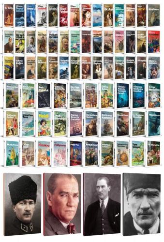 72 Dünya Klasiği ve Atatürk Temalı 64 Sayfa Çizgili Defter Seti -1