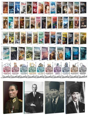 74 Dünya Klasiği ve Atatürk Temalı 64 Sayfa Çizgili Defter Seti -2