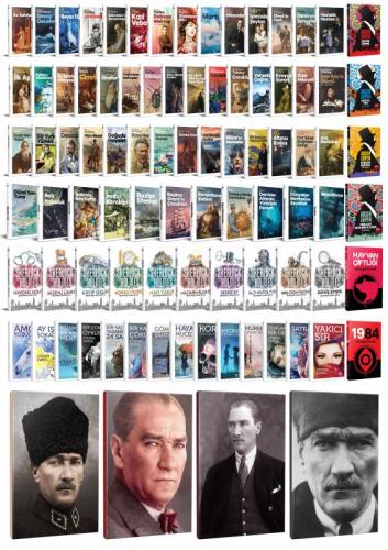 84 Dünya Klasiği ve Atatürk Temalı 64 Sayfa Çizgili Defter Seti -1