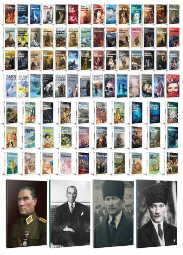 86 Dünya Klasiği ve Atatürk Temalı 64 Sayfa Çizgili Defter Seti -2