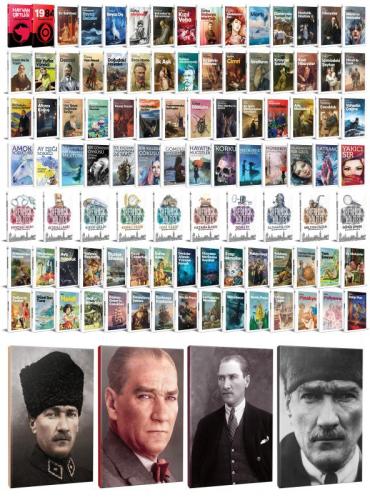 98 Dünya Klasiği ve Atatürk Temalı 64 Sayfa Çizgili Defter Seti -1